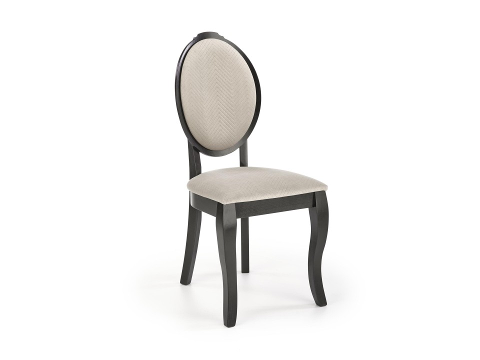 Krzesło VELO kolor czarny/beżowy - Halmar