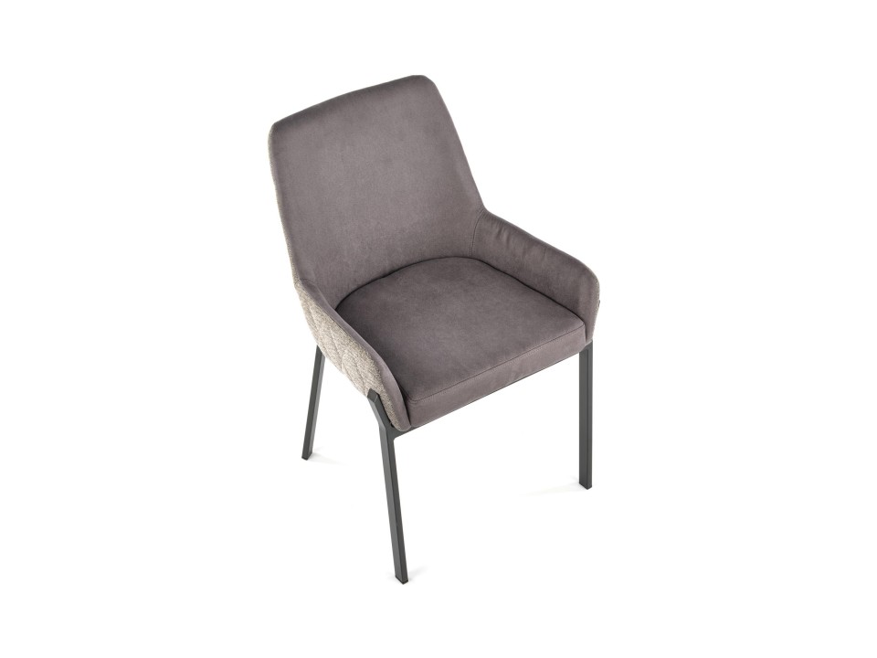Krzesło K439 przód - ciemny popiel, tył - beżowy - Halmar