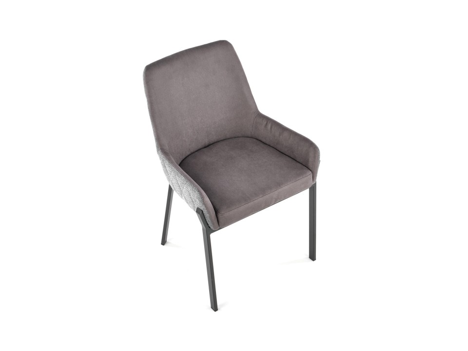 Krzesło K439 przód - ciemny popiel, tył - popielaty - Halmar