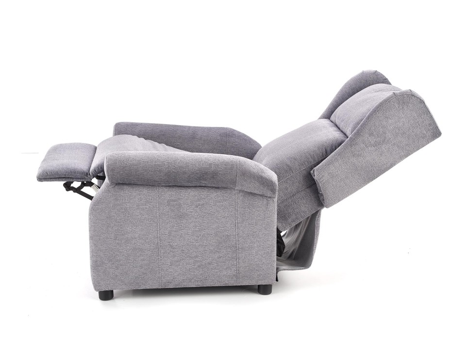 Fotel AGUSTIN M rozkładany z funkcją masażu popielaty - Halmar