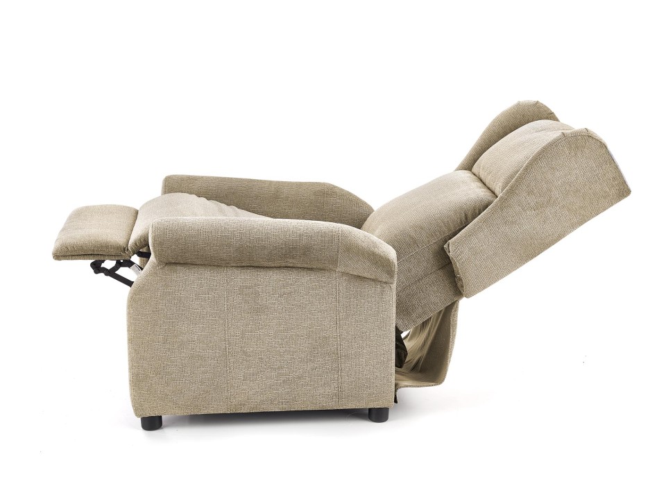 Fotel AGUSTIN M rozkładany z funkcją masażu beżowy - Halmar