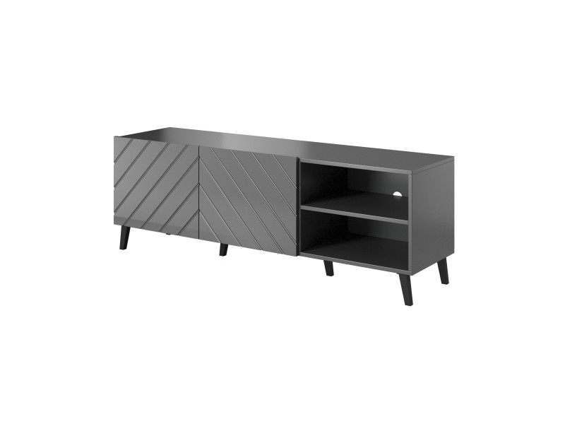 Rtv ABETO szafka 150 grafit mat/ grafit połysk - Halmar
