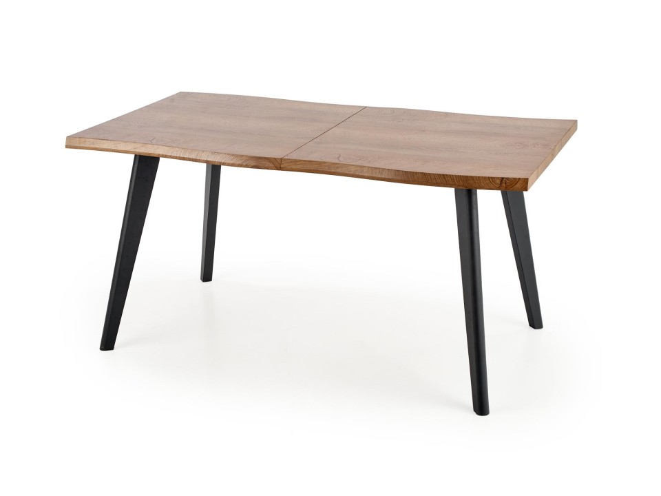 Stół DICKSON rozkładany 120-180/80 cm, blat - naturalny, nogi - czarny - Halmar