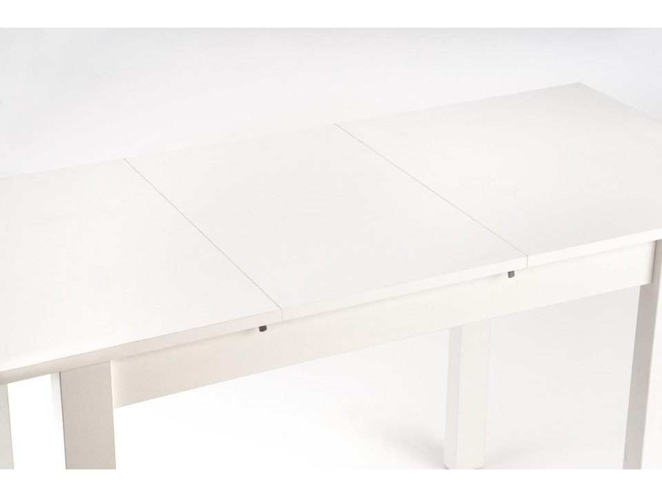 Stół GINO rozkładany blat - biały, nogi - biały - Halmar
