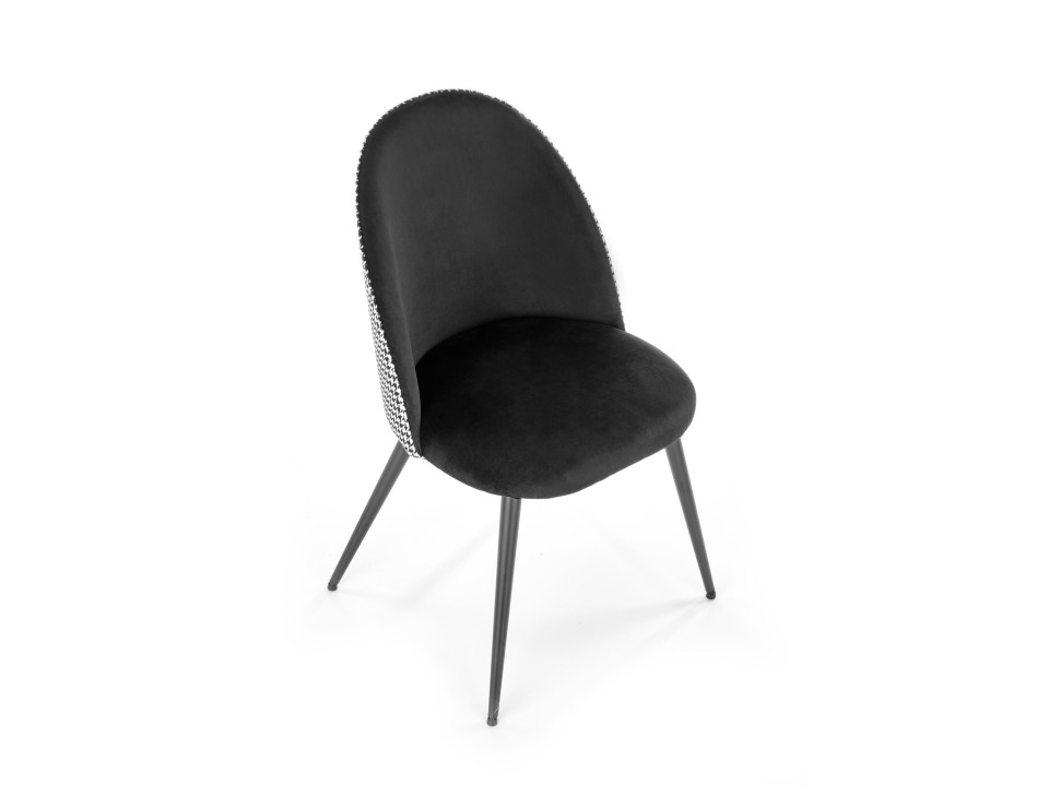Krzesło K478 czarny - biały - Halmar