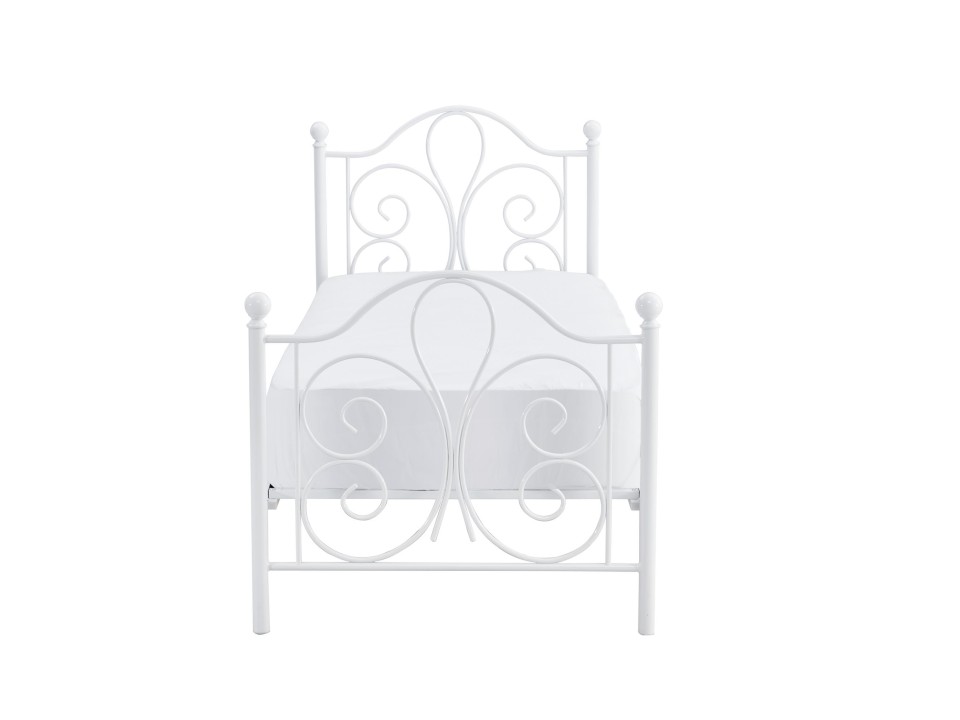 Łóżko PANAMA 90 cm metalowe biały - Halmar