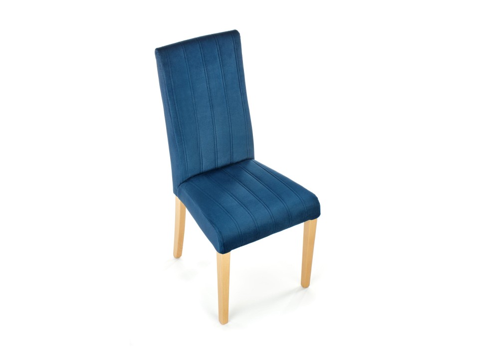 Krzesło DIEGO 3 dąb miodowy / tap. velvet pikowany Pasy - MONOLITH 77 - Halmar