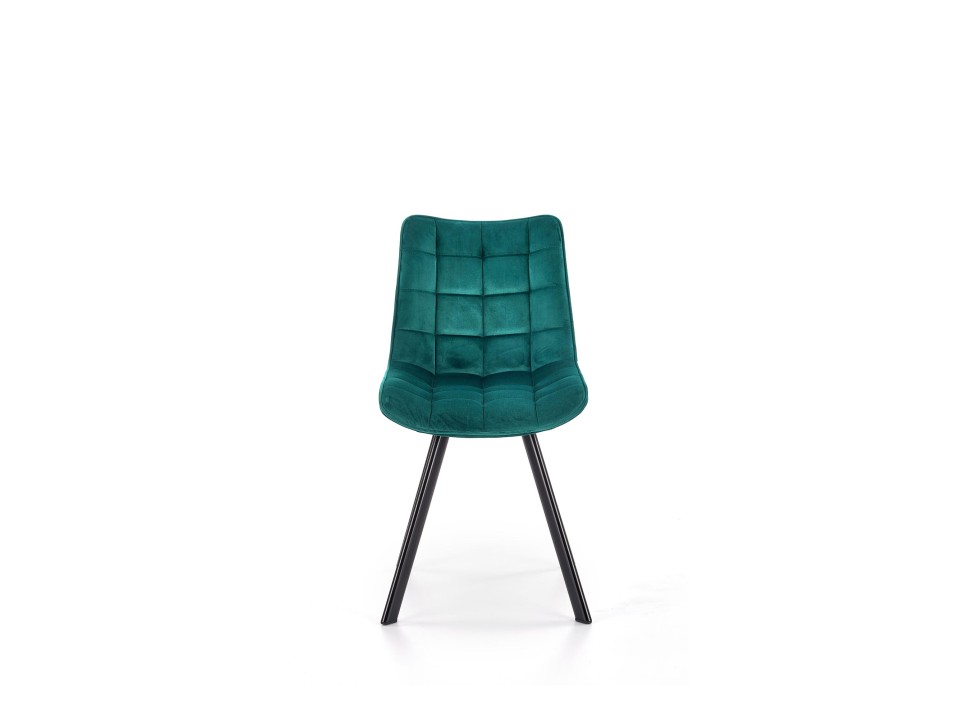 Krzesło K332 nogi - czarne, siedzisko - turkusowy - Halmar