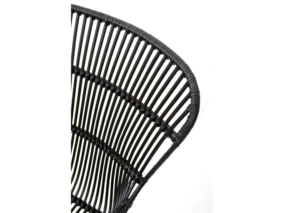 Krzesło K335 rattan czarny - Halmar
