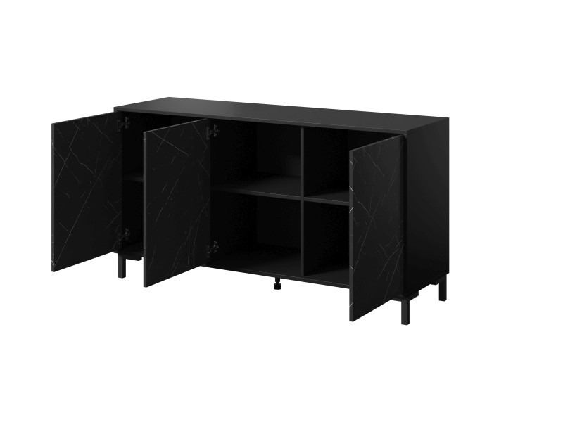 Komoda MARMO KOM150/3D czarny - Halmar