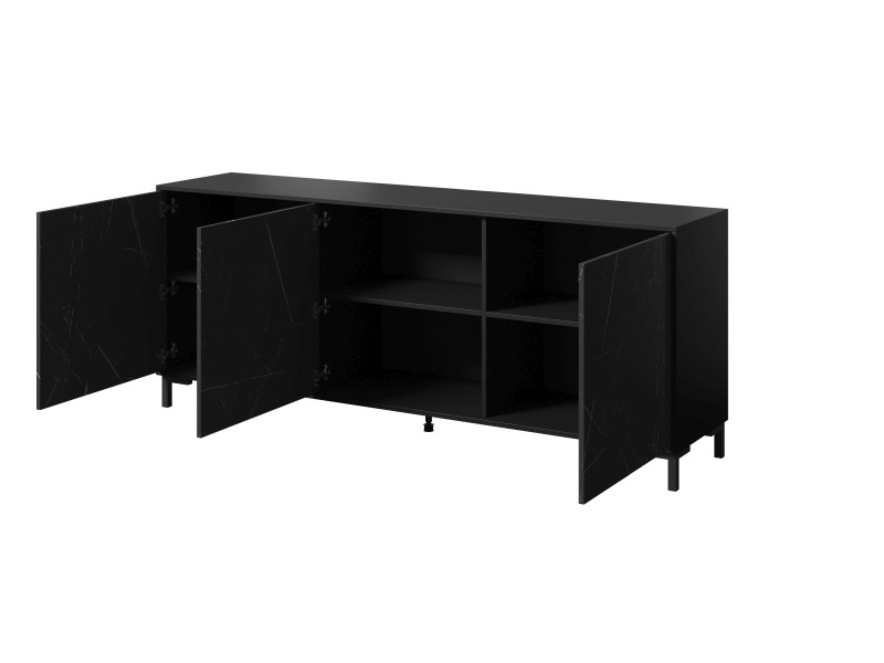 Komoda MARMO KOM200/3D czarny - Halmar
