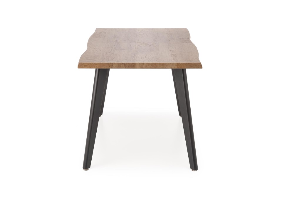 Stół DICKSON 2 rozkładany 150-210/90 cm, blat - naturalny, nogi - czarny - Halmar