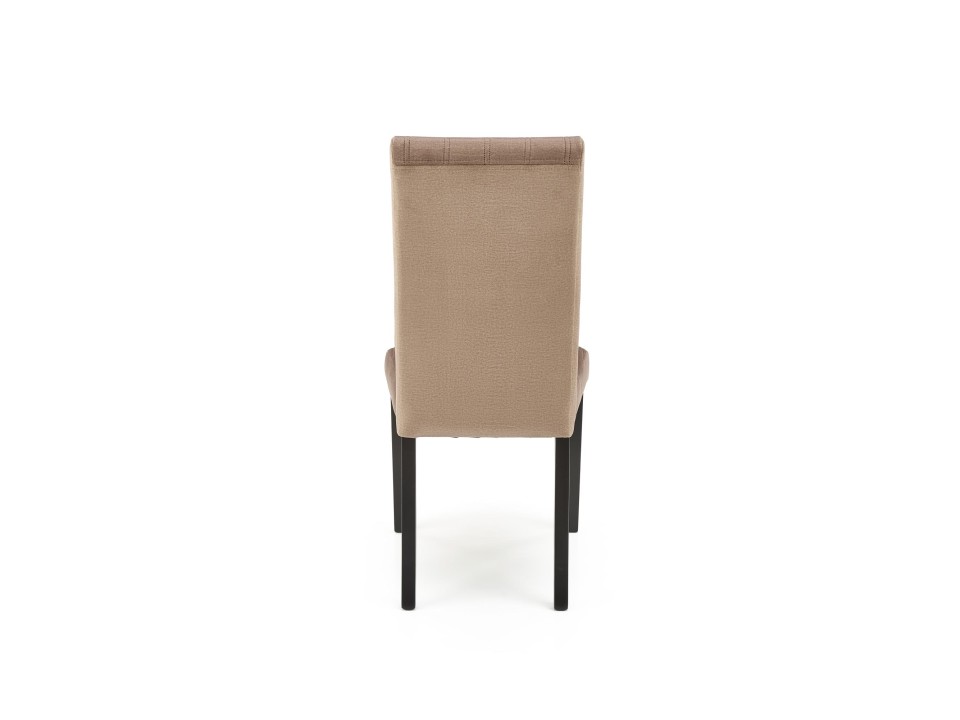 Krzesło DIEGO 2 czarny / tap. velvet pikowany Pasy - MONOLITH 09 - Halmar