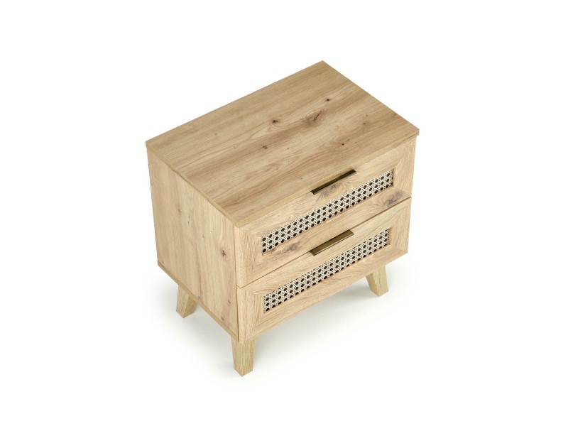 Szafka BORNEO SN-1 nocna dąb artisan/czarny - Halmar
