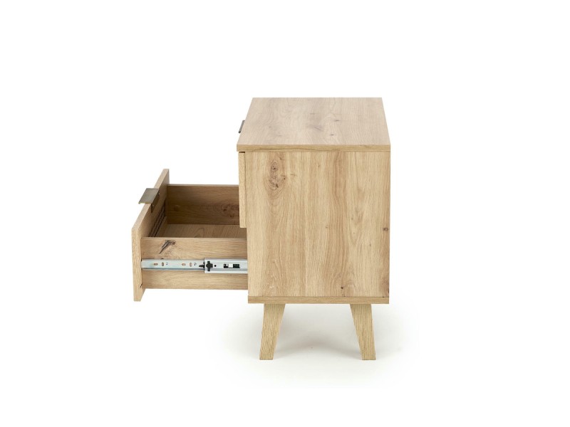 Szafka BORNEO SN-1 nocna dąb artisan/czarny - Halmar
