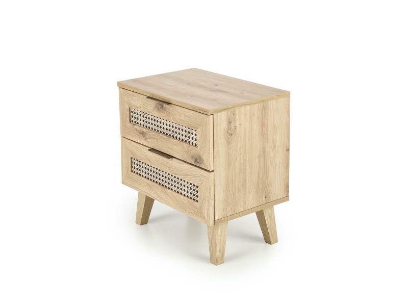 Szafka BORNEO SN-1 nocna dąb artisan/czarny - Halmar