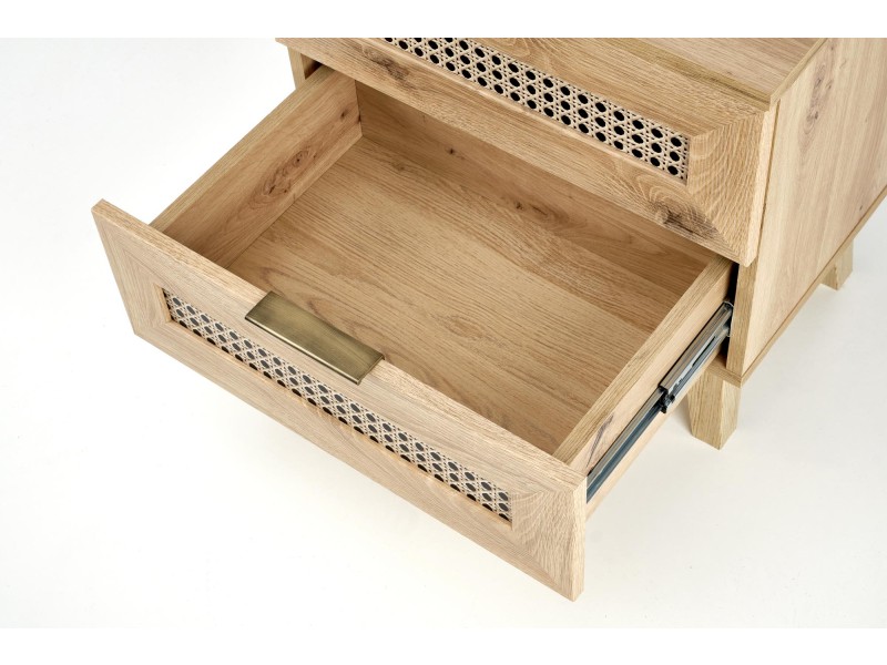 Szafka BORNEO SN-1 nocna dąb artisan/czarny - Halmar