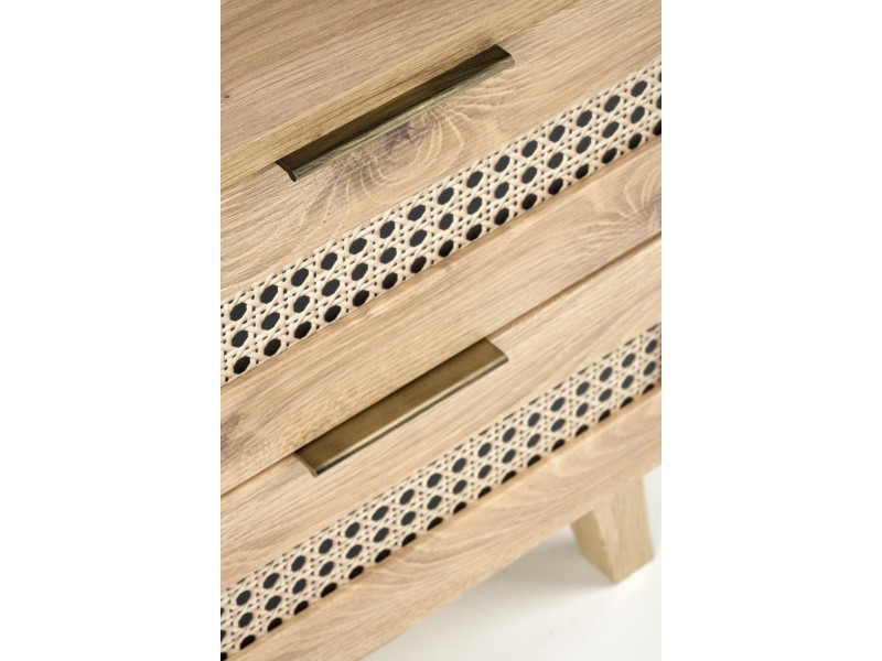 Szafka BORNEO SN-1 nocna dąb artisan/czarny - Halmar