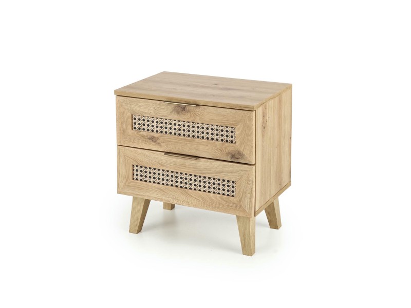 Szafka BORNEO SN-1 nocna dąb artisan/czarny - Halmar