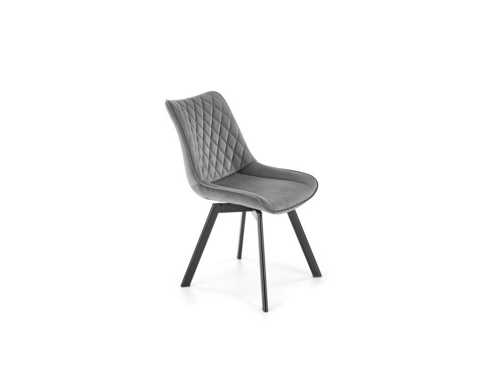 Krzesło K520 nogi - czarne, siedzisko - ciemny popiel - Halmar