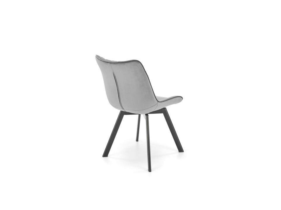 Krzesło K520 nogi - czarne, siedzisko - ciemny popiel - Halmar