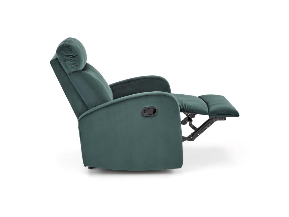 Fotel WONDER rozkładany z funkcją kołyski, ciemno zielony - Halmar