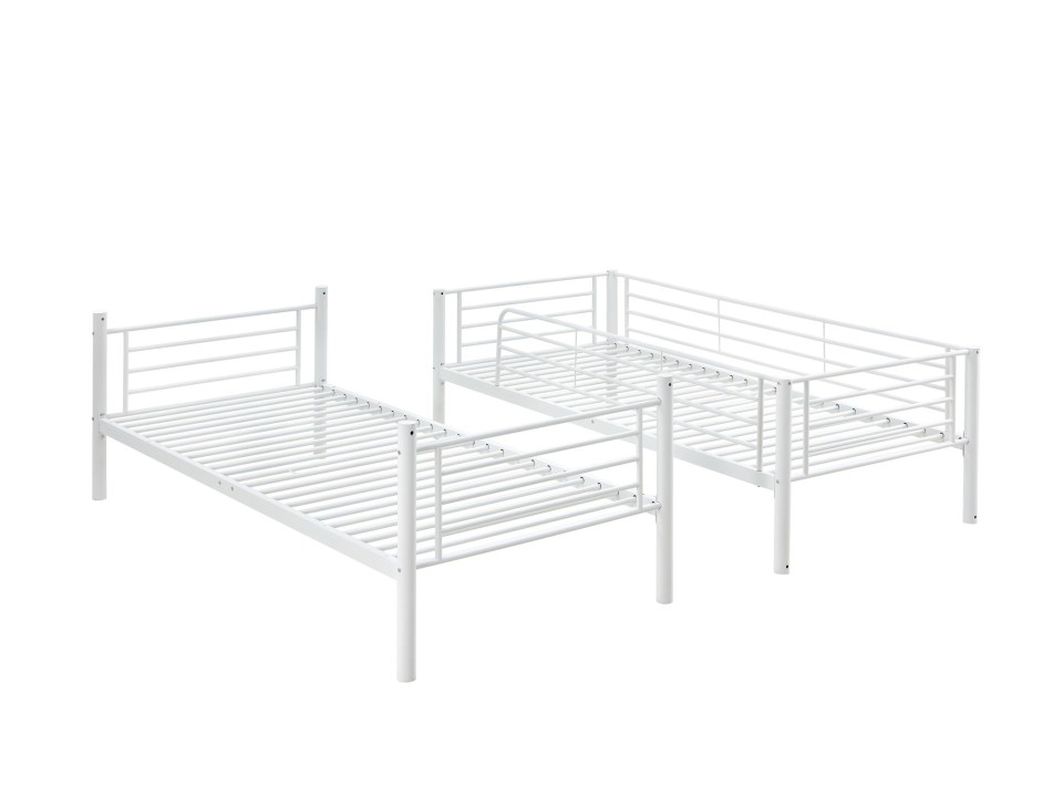 Łóżko BUNKY piętrowe / opcja dwóch łóżek pojedynczych 90, biały - Halmar