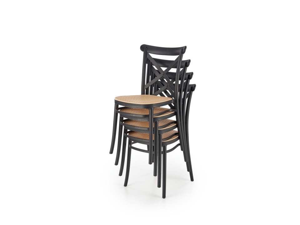 Krzesło K512 czarny / brązowy - Halmar