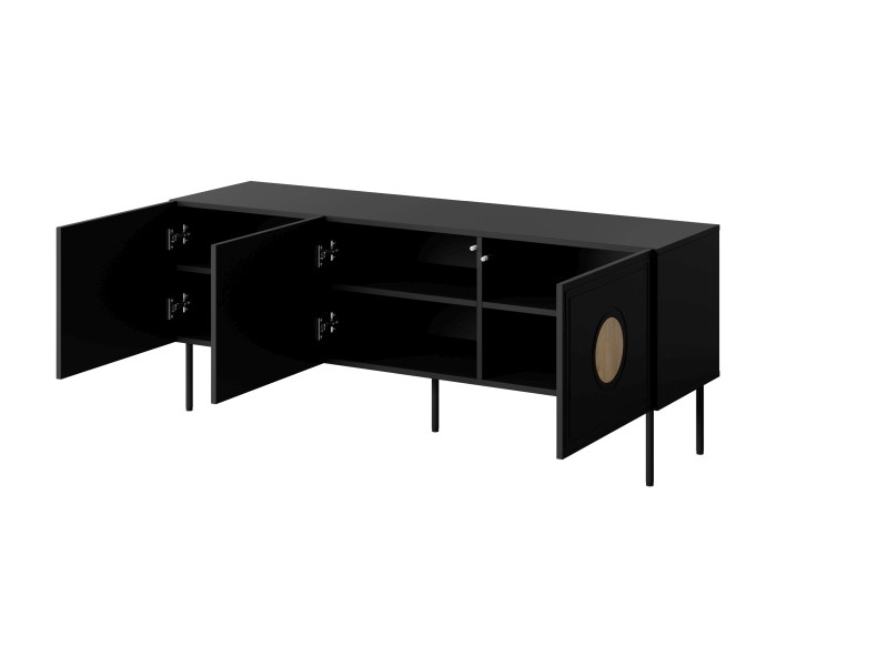 Rtv PALAZZO szafka 150 czarny mat/ dąb craft - Halmar