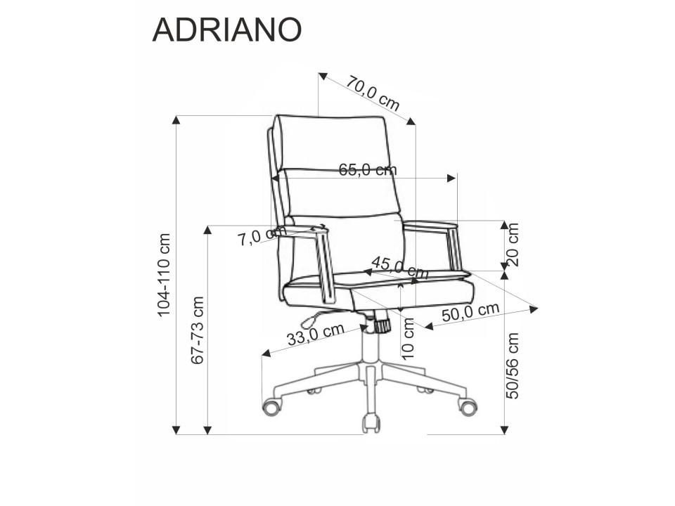 Fotel ADRIANO obrotowy popielaty - Halmar