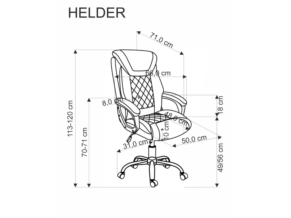 Fotel HELDER gabinetowy czarny - Halmar