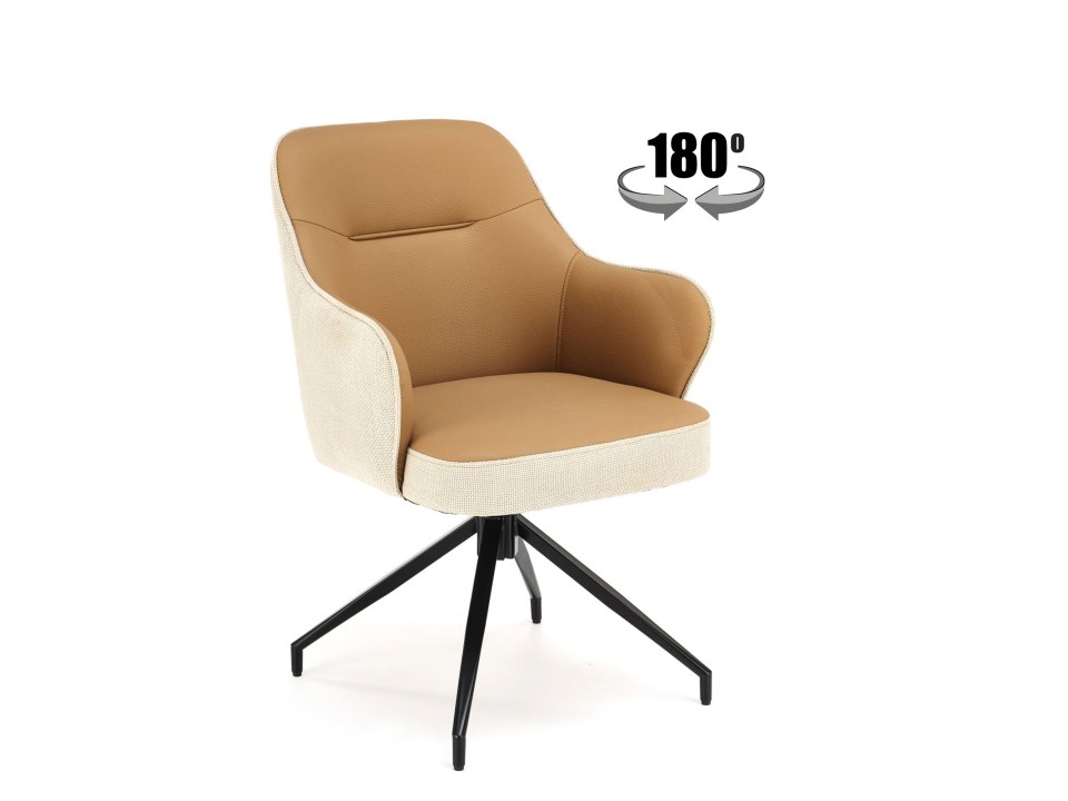 Krzesło K527 brązowy / beżowy - Halmar