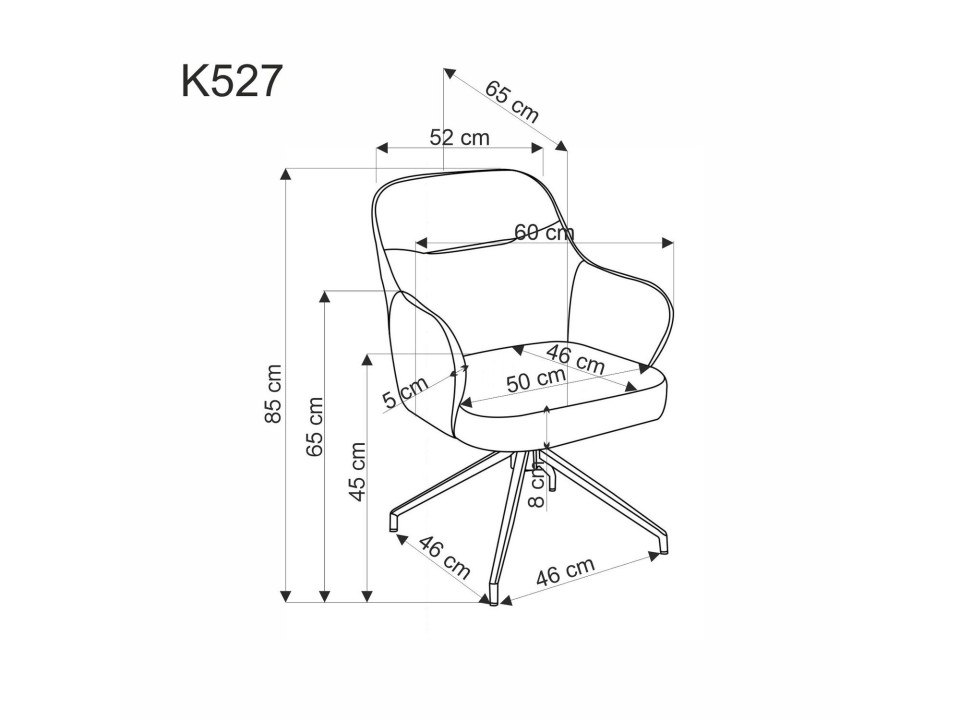 Krzesło K527 popielaty / j. popiel - Halmar