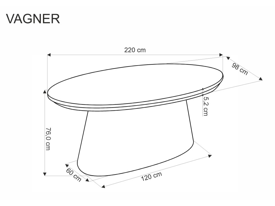 Stół VAGNER orzechowy - Halmar