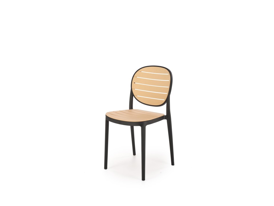 Krzesło K529 czarny / naturalny - Halmar