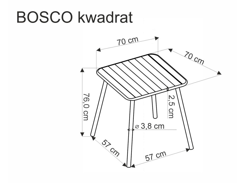 Stół BOSCO kwadrat biały - Halmar