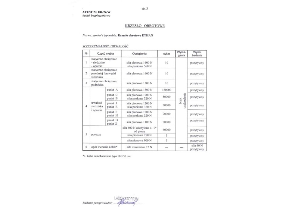 Fotel ETHAN gabinetowy popielaty - Halmar