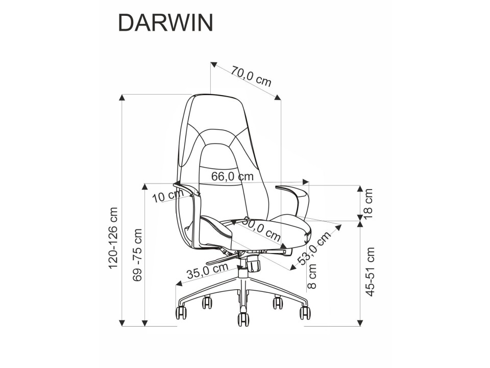 Fotel DARWIN gabinetowy cappuccino - Halmar