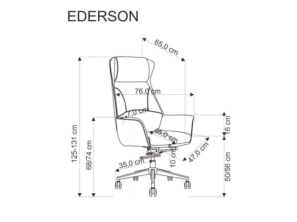 Fotel EDERSON gabinetowy cappuccino - Halmar