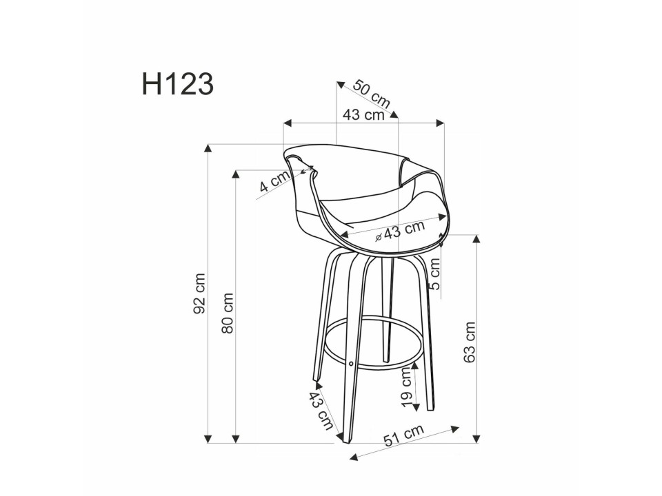 Hoker H123 popielaty / orzechowy - Halmar