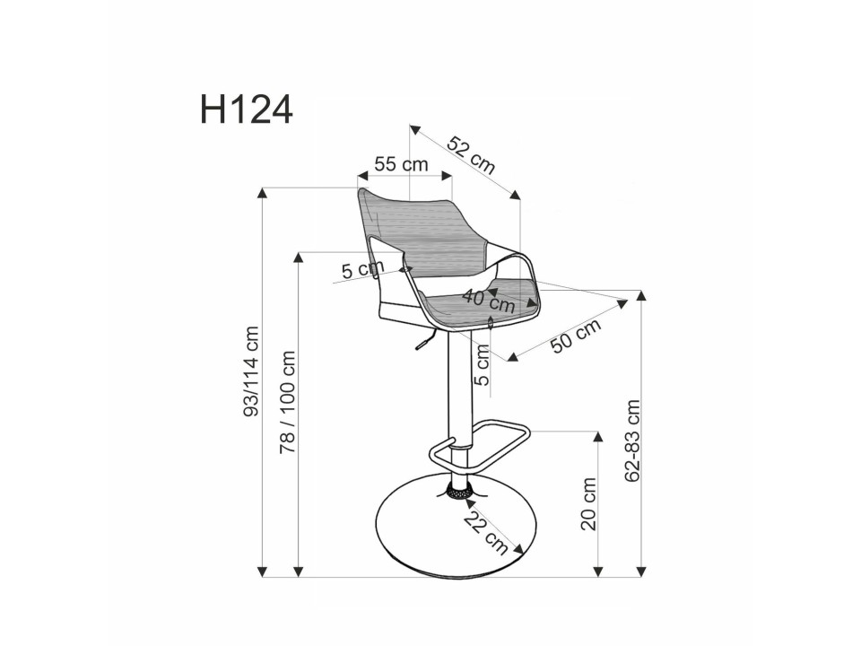 Hoker H124 czarny / orzechowy - Halmar