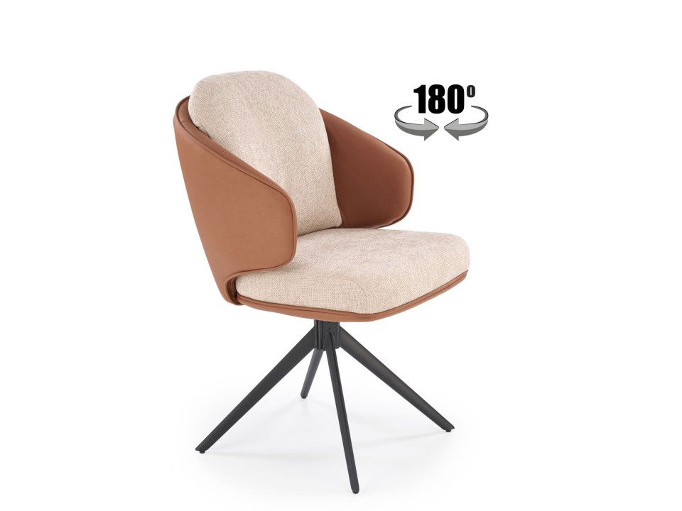 Krzesło K554 brązowy / beżowy - Halmar