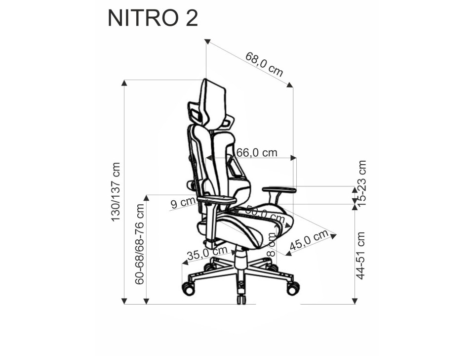 Fotel NITRO 2 gabinetowy tkanina, czerwony / czarny - Halmar