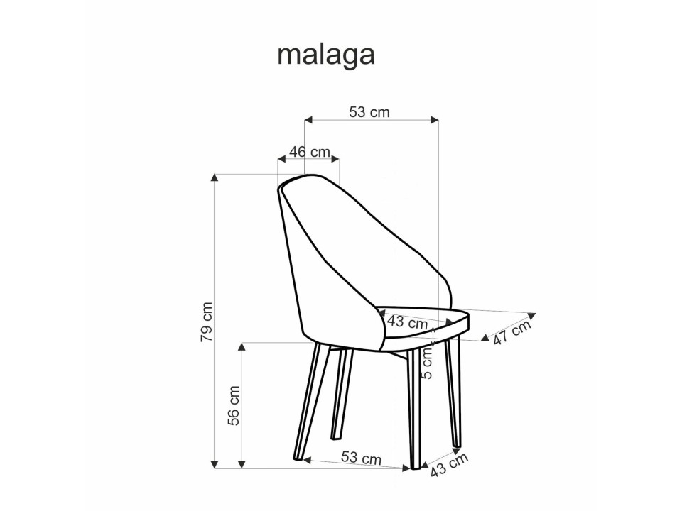 Krzesło MALAGA popiel / tap: MAVEL 14 / STELAR 92 - Halmar