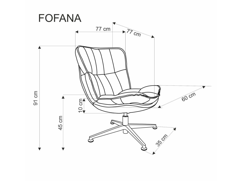 Fotel FOFANA wypoczynkowy kremowy - Halmar