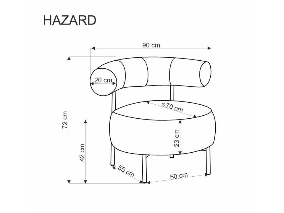 Fotel HAZARD wypoczynkowy, beżowy - Halmar