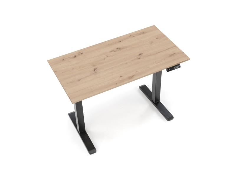 Biurko B53 z funkcją regulacji wysokości, dąb artisan / czarny - Halmar