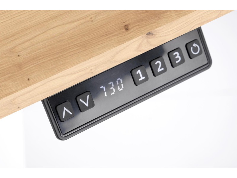 Biurko B53 z funkcją regulacji wysokości, dąb artisan / czarny - Halmar