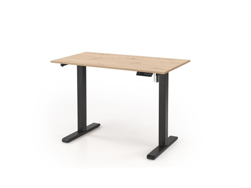 Biurko B53 z funkcją regulacji wysokości, dąb artisan / czarny - Halmar