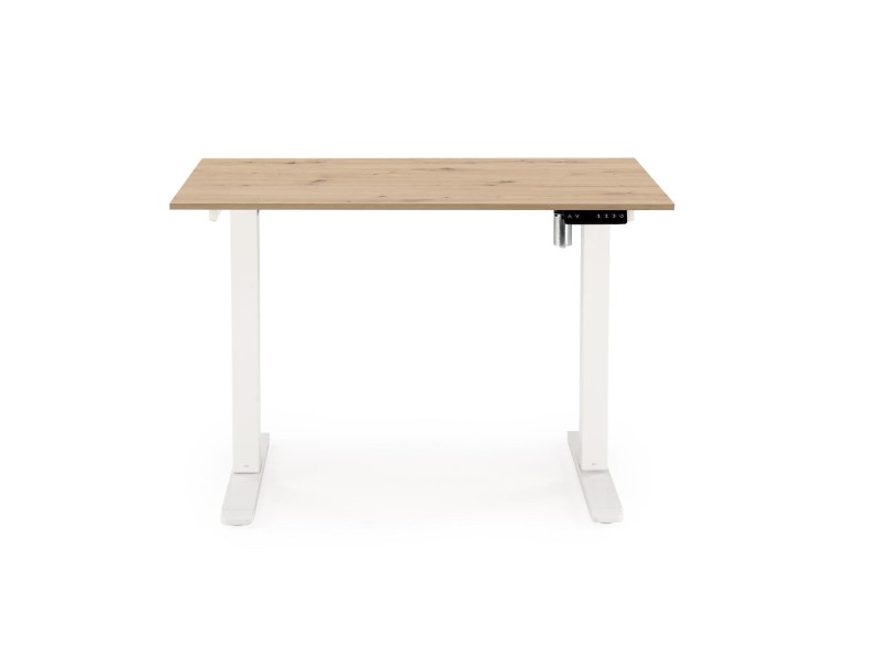 Biurko B53 z funkcją regulacji wysokości, dąb artisan / biały - Halmar
